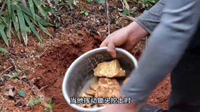 河南老汉上山采药挖出一根金条，擦掉泥土一看，被吓得脸色苍白