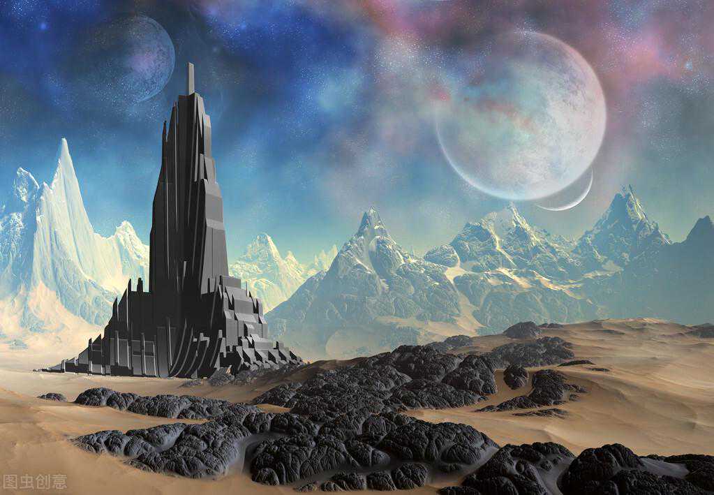 古诗七律：星空梦幻月中游，近观城廓醉魂幽