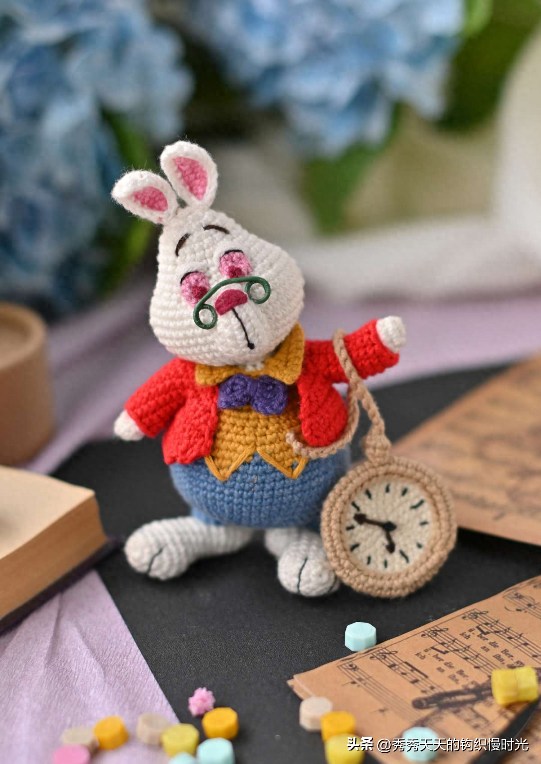 手工钩织：爱丽丝梦游仙境之白兔先生