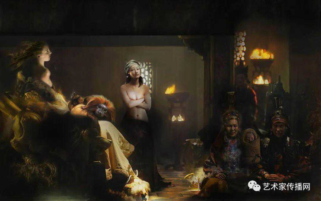 梦幻少女人体油画，神秘画境之美 | 英国画家伊娃·特洛伊作品