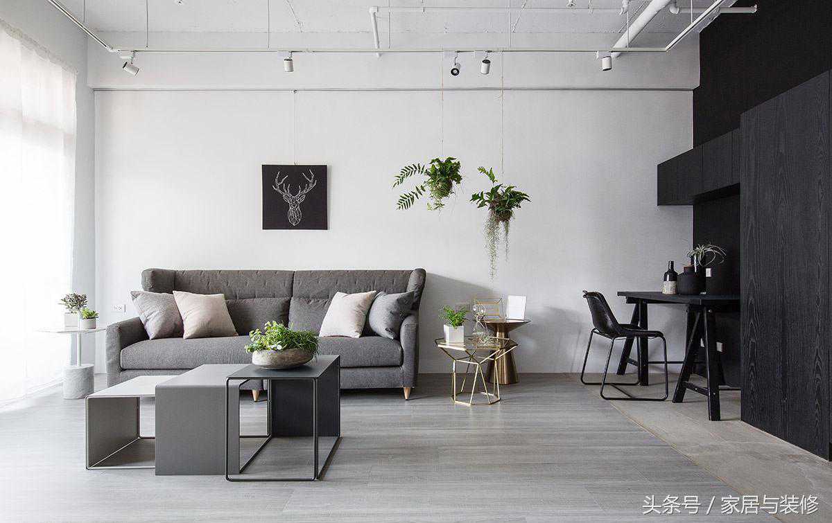 清爽耐看放松宅，用黑白灰调和出的时尚家居