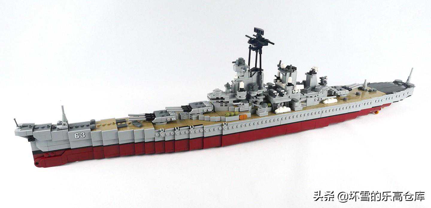 80厘米长的国产积木：试玩星堡积木密苏里号战列舰