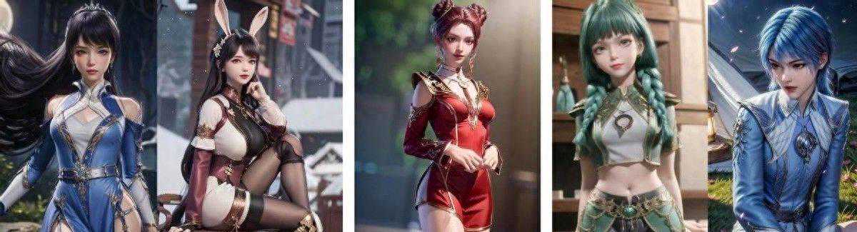 斗二史莱克美女AI换装，原来她们都这么美，终究是动画太保守了