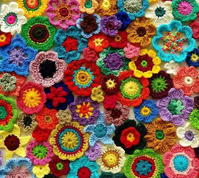 34款可爱的钩针花朵，四季百搭，可以做出各种作品！附图解