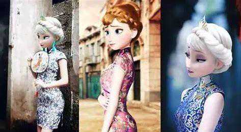 《冰雪奇缘》换旗袍秀了，这些中国风衣服和公主更配哦